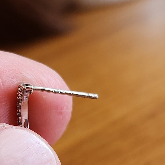 925 SILVER 3 PAIRS DELICATE DANGLE EAR RINGS WITH CZ STONES. - Picture 8 of 16